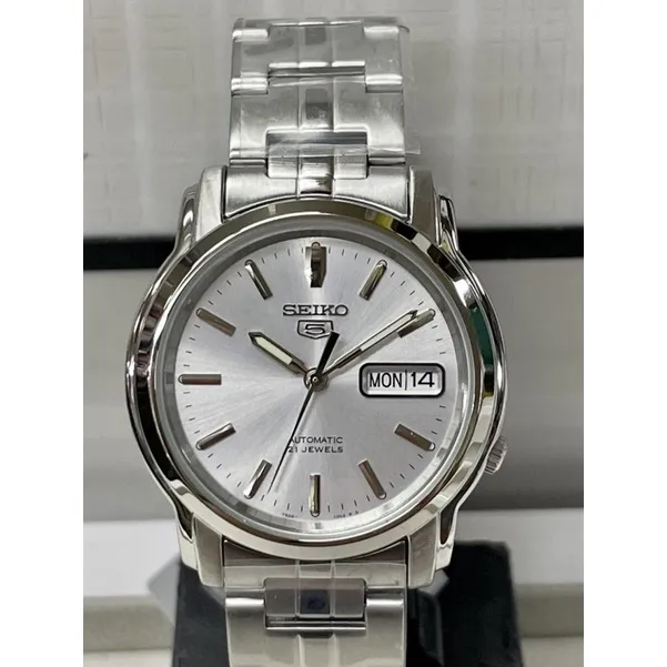 Seiko 5 automatic 21 hotsell jewels silver