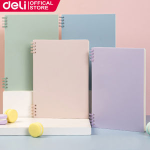Deli A5 Spiral Notebook For College Students Korean Style Notebook Aesthetic School Supplies 80 Sheets 1Pc