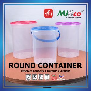 MITICO 18/22/27L Multipurpose Round Container /Food Storage Container Canister / Bekas Makanan Serbaguna/ Food Container