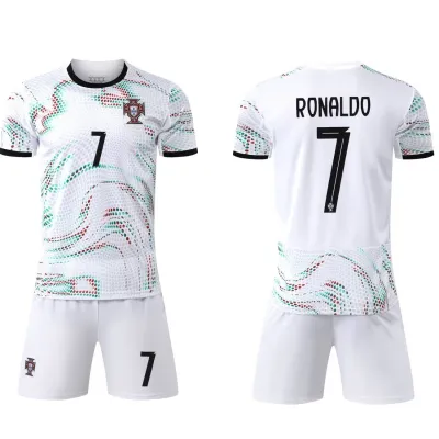【Hot Sale】【Ready Stock】Kids Football Jersey Set 2025 EURO Cup 2026 FIFA World Cup Messi Mbappe Ronaldo National Team France Germany Portgl Sports Uniform Children Soccer Jersey + Shorts Wear