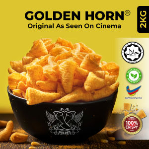 [ Halal ] Original GOLDEN HORN Corn Snacks Cracker - Spicy (2kg) - TGV Cinema First Choice Snek Kerepek Jagung Pedas TGV Golden Star