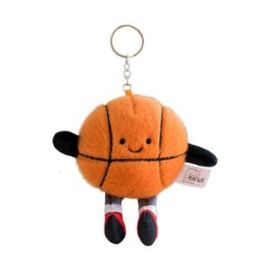Soft Plush Keychain Stuffed Pendant Hanging Charm For Backpacks Keys Bag Cartoon Sport Theme Ornament for Adult Children