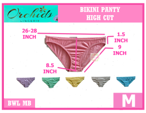 ORCHIDS BIKINI HALF DOZEN HIGH CUT LOW WAIST PASTEL COLOR ADULT PETITE TEENS PANTY