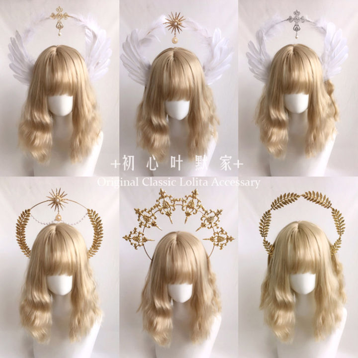 Xiaosongshu 1set Headdress Accessories Kc Headdress Halo Crown Gothic