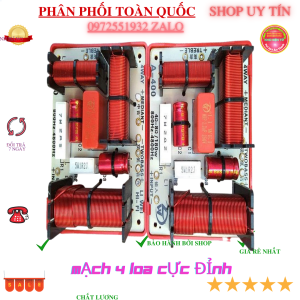 Phân tần 4 loa 2 bas 1 trung 1 treble nhập khẩu linh kiện xịn cho các loại bát giá 2 mạch