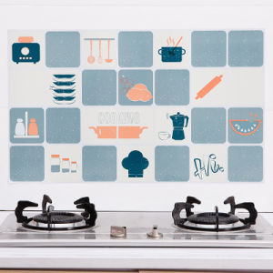 Giấy Dán Tường Nhà Bếp Cách Nhiệt Chống Dầu Mỡ Chịu Nhiệt - Decal Dán Bếp Họa Tiết 3D