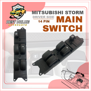 MITSUBISHI STORM L200 POWER WINDOW MAIN SWITCH MASTER SWITCH DRIVER SIDE PEMANDU SUIS TINGKAP CERMIN DEPAN KANAN 14 PIN