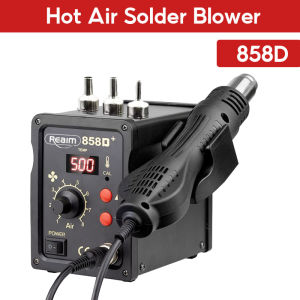 REAIM Solder Station Digital 8586D Pro Heat Gun Solder Blower Heat Air Gun Solder 2 In 1 Solder Uap Mechanic 450W Solder Segel Plastik Untuk