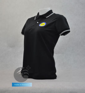 🔥Sale ลดแรง🔥เสื้อโปโล สีดำ ตรอ.  (ชาย/หญิง) ผ้าเกรดแบรนด์เนม นุ่มลื่นใส่สบาย ระบายอากาศดีเยี่ยม