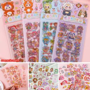 Hộp 100 tấm sticker Kuromi dán trang trí bình nước sổ tay Băng keo Hình dán Capybara BabyThree Natra