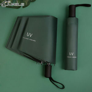 LIVABLE UV Protection Umbrella Automatic Folding Umbrellas Rain Sunscreen Umbrella Men Women Portable Travel Umbrellas