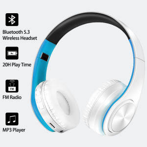 2026 Tai nghe nhạc đầy màu sắc Tai nghe âm thanh nổi không dây Bluetooth Tai nghe có hỗ trợ Mic Thẻ TF Cuộc gọi điện thoại2026