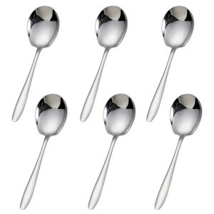 Large Size Stainless Steel Soup Spoon Public Sharing Spoon For Restaurants Home Dinner Party