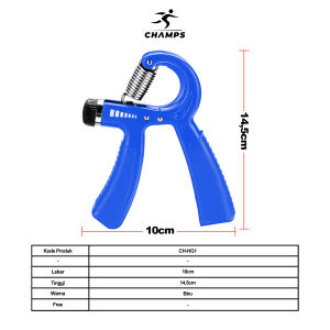CHAMPS HandGrip Elektronik Multifungsi - Alat Latihan Tangan Portabel dengan Penghitung Otomatis dan Bahan Tahan Lama