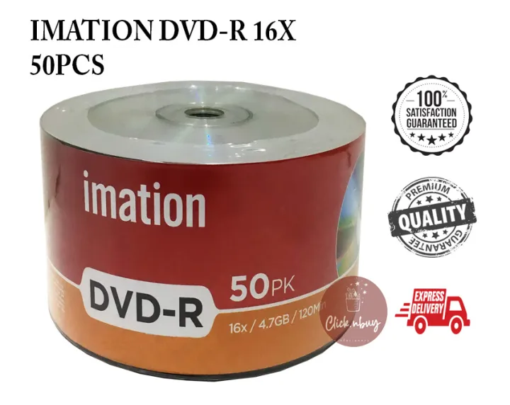 IMATION BLANK DISC DVD DVDR DVD-R 16X 4.7GB 120MIN 50PCS