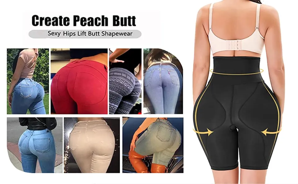 Hip Pads For Women Hip Dip Pads Fake Butt Padded Underwear Hip Enhancer  Shapewear Crossdressers Butt Lifter Pad Panties Shaper S Black
