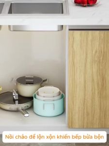 Kệ Giá Để Xoong Nồi Chảo 2-3-4-5 Tầng Có Thể Điều Chỉnh Dùng Để Trên Kệ Bếp Gầm Bếp Góc Bếp