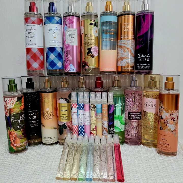 g化粧水２本、サンプルおまけ bath & body なくっ decants 7本