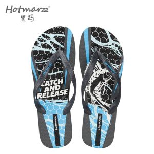 Hotmarzz Dép xỏ nam PVC Dép lê chống trượt cho trang phục ngoài trời bãi biển clip trên Dép hm8058