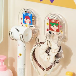 BEBA ที่เก็บของประหยัดพื้นที่ ที่ยึดไดร์เป่าผมแบบถ้วยดูด ติดตั้งโดยไม่ใช้กาว หลายวัตถุประสงค์ ที่จัดระเบียบไดร์เป่าผม ชั้นวาง แขวนอยู่บนผนัง ที่จัดระเบียบไดร์เป่าผมแบบติดเอง ห้องน้ำ