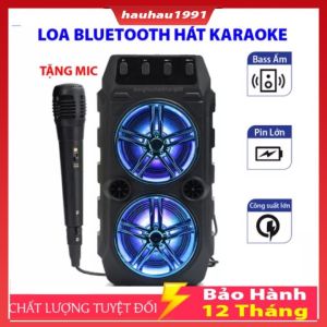Loa Bluetooth Mini Hát Hay Loa Bluetooth Hát Karaoke Tặng Kèm Mic Nghe Nhạc Cực Đã Âm Bass Cực Mạnh
