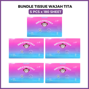 Paket 5 Pack Tisu 180 Sheet 2 Ply Tisu Wajah