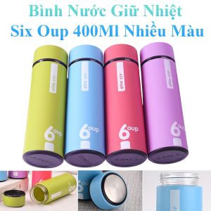 Bình Nước Giữ Nhiệt Lõi Thủy Tinh Six Oup 400Ml Tiện Dụng