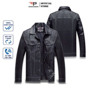 Áo Khoác Da Nam Biker Hàng Hiệu Lót Dù Cam Kết Bền Bỉ Không Bong Tróc Adn12 - Pigofashion