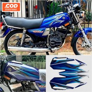 striping sticker Yamaha RX King tahun 2005 HITAM PINK Fullset
