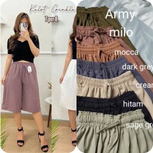 KULOT KRINGKEL 7/8 DI BAWAH LUTUT CELANA PENDEK WANITA TERBARU BAHAN KRINGKEL PREMIUM