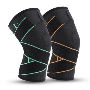 Fitness Gear Elastic Knee Pads Nylon Sports Knee Support Brace Running For Basketball Volleyball Support