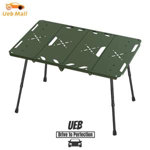 [UEB Mall] 4-Fold Aluminum Alloy Rectangular Folding Table with Storage Bag Portable Folding Picnic Table for Garden Outdoor BBQ Cooking