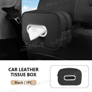 SEAMETAL Car Tissue Box Leather Sun Visor Tissue Holder Auto Interior Paper Napkin Organizer Decoration Car Accessories