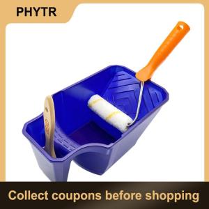【PHYTR】 4-inch Handheld Paint Cup With Roller Holder - Durable PP Material Large Capacity Convenient For Brushes And Rollers
