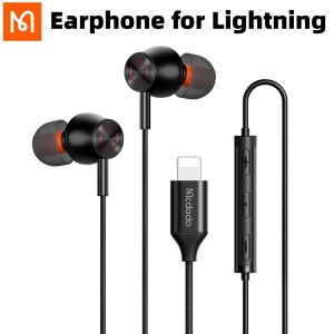 Mcdodo Earphone for Lightning Stereo Wired Earphone HD Sound and Mic Comfort Design & Enjoy Music For iPad iPod iPhone 14 13 12 11 X 8 7 For Sport Call Game