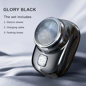 KEBIDU Mini Electric Shaver For Men Vehicle Mounted Shaver With Digital Display Cordless Travel Pocket Face Beard Trimmer