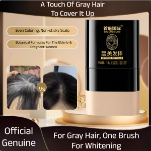 【FAMMY FAEY】Disposable Hair Dye Plant-Based Hair Dye to Cover Gray Hair Without Damaging Hair a Natural Black Hair Dye黑发神器染发棒
