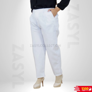 Celana Panjang Perawat / Celana Kerja Putih Premium