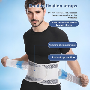 Professional Waist Belt Steel Plate Belt Warming Pad to Prevent Back Pain Waist Support Lumbar Disc Herniation Self-Heating Waist Breathable Men and Women 钢板护腰 热压透气护腰带