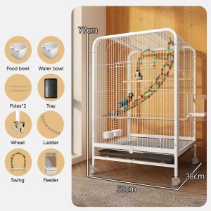 Bird Cage Extra Large Bird villa Parakeet Parrot Cage With Toys Set