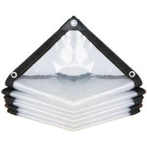 QQ Rain Shelter Fabric Green Home Rain Shelter Plastic Film Plastic Film Paper Transparent Thickened Plant Canopy Rain Shelter Fabric 透明遮雨布 防水布