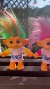 Good Luck Troll DollsVintage Troll Dolls Chromatic Adorable for Collections School Project Arts and Crafts Party Favors - 7.5" Tall (Include The Length of Hair) (Jean)