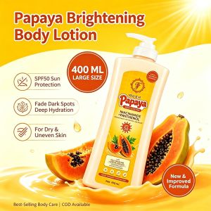 FJ Papaya Niacinamide Glutathione & α-Arbutin Body Lotion With SPF 50 PA++ 3X Skin Whitening