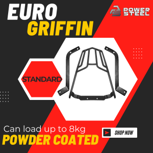 EURO GRIFFIN TOP BOX BRACKET / LIFE TIME WARRANTY / ORIGINAL / GRIFIN / MOTORCYCLE ACCESSORIES / BLACK POWDER COATEDRACK