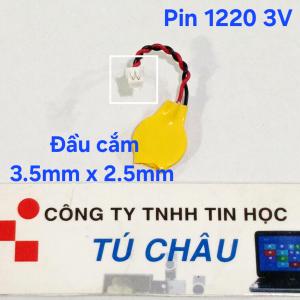 Pin Cmos 1220 CR1220 Pin 3V / Đầu căm Pin 2 lổ (D x R): 3.5mm x 2.5mm