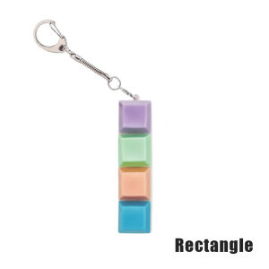 Keychain Button Keycap Fidget Keychain 4 Keys Keyboard Decompression Toys Keyboard Keychain Toys for Adult To Relief Stress Pass The Time