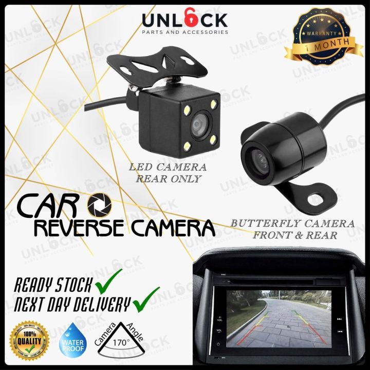 Car Front & Rear View Reverse Camera Night Vision Waterproof Parking ...