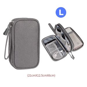 Travel Digital Storage Box Double Layer Waterproof Electronic Organizer Bag For Charging Cable Cell Phone Power Bank