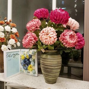 Hoa Cúc Mẫu Đơn lụa nhập khẩu cao cấpcúc đại đoá decor trang trí nhà cửa cắm bình (Hoa giả)