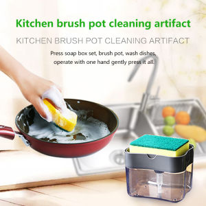 Houseeker Hộp Đựng Xà Phòng Với Spong Ép Bằng Tay Lọ Đựng Dung Dịch Xà Phòng Hộp Đựng Xà Phòng Bơm Xà Phòng Miếng Bọt Biển Caddy Dụng Cụ Vệ Sinh Nhà Bếp